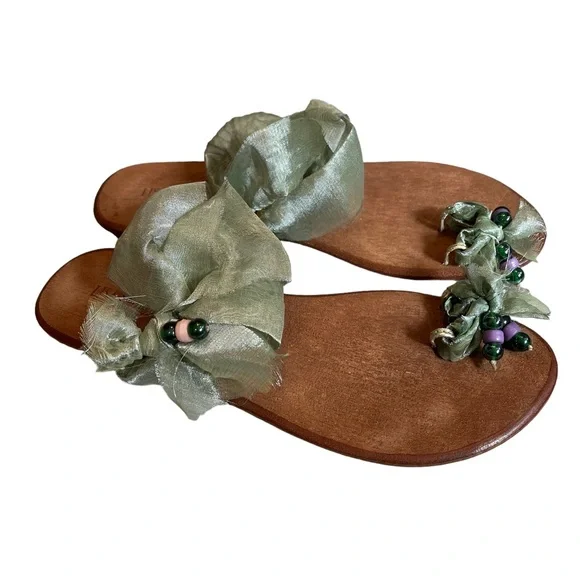 Lisa Paris Toe Wrap Tulle Flats, Sz 8 - Picture 1 of 10